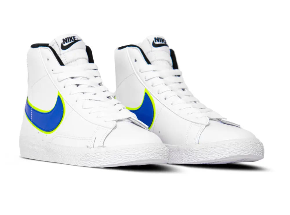 Giày Nike Blazer Mid GS 'Racer Blue Volt' DB4677-100 - Ảnh 4