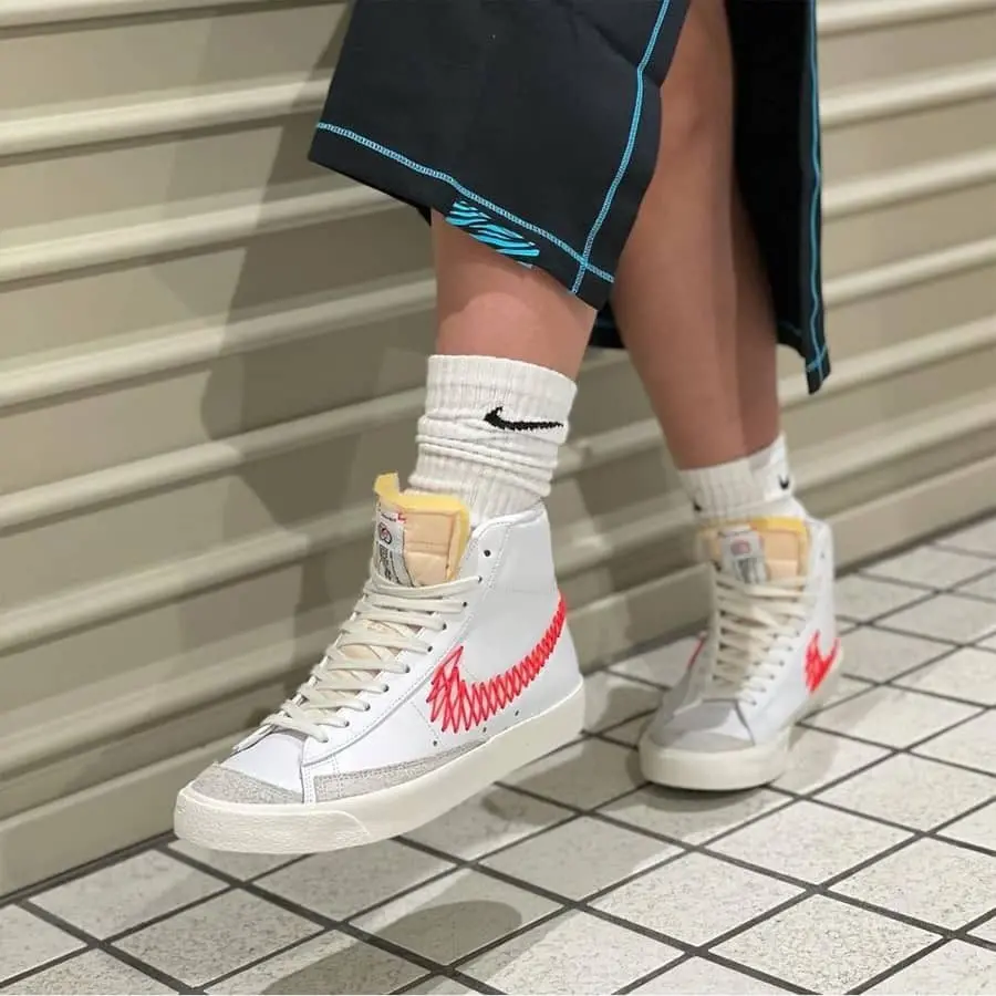 Giày Nike Blazer Mid '77 GS 'Double Zig Zag Stitched Swoosh' DJ2008-161 - Ảnh 5
