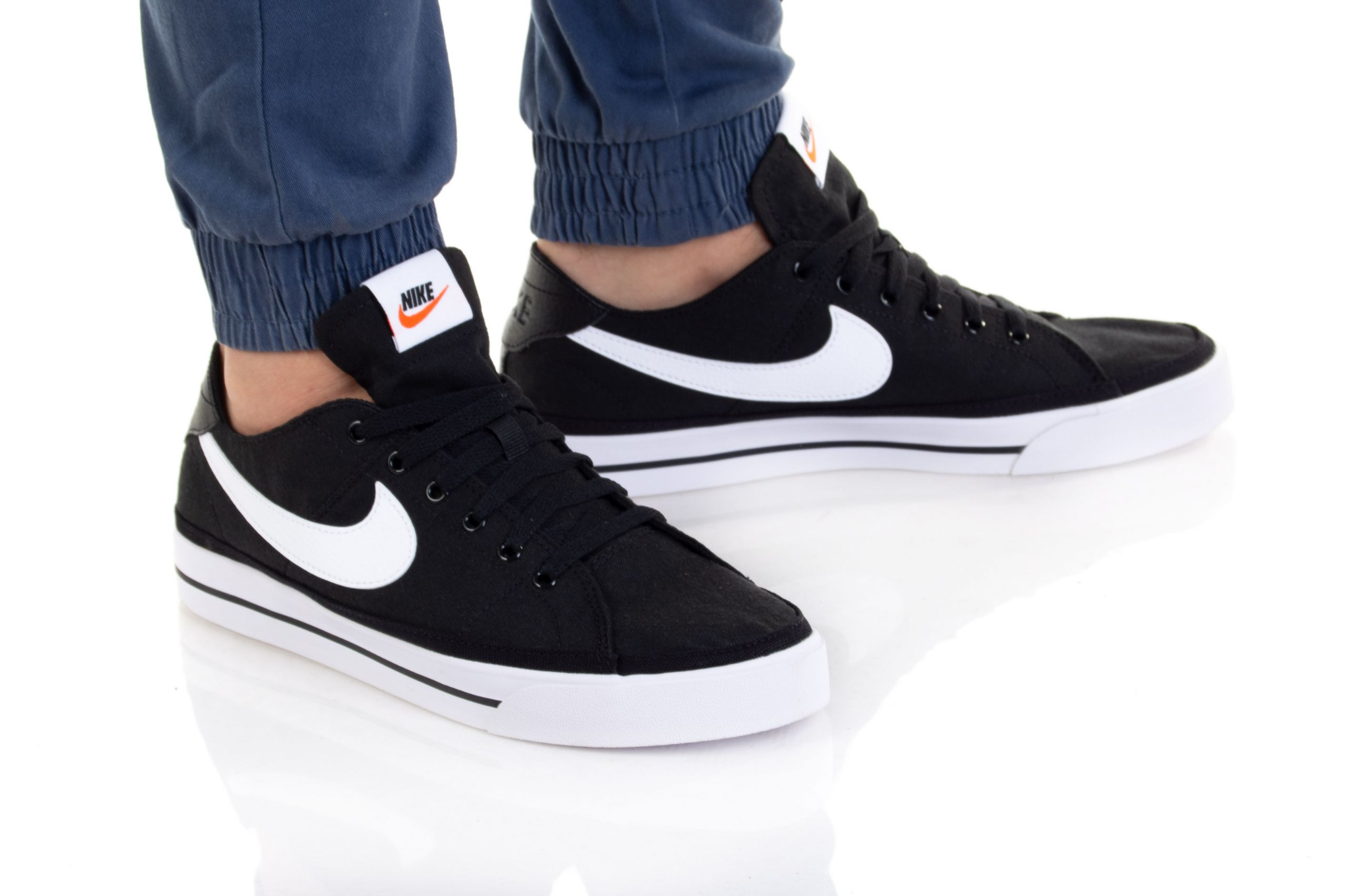 Giày Nike Court Legacy Canvas 'Black White' CW6539-002 - Ảnh 3