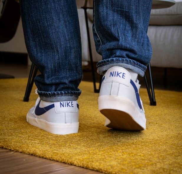 Giày Nike Blazer Low GS White Astronomy Blue CZ7576-100 - Ảnh 8