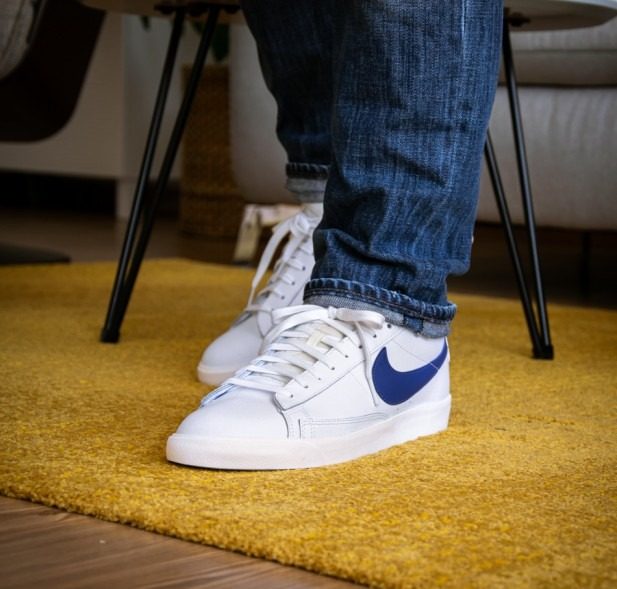Giày Nike Blazer Low GS White Astronomy Blue CZ7576-100 - Ảnh 5