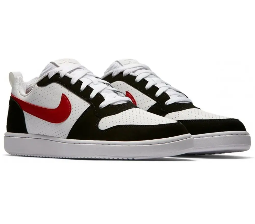 Giày Nike Court Borough Low Black White Red 838937-102 - Ảnh 4