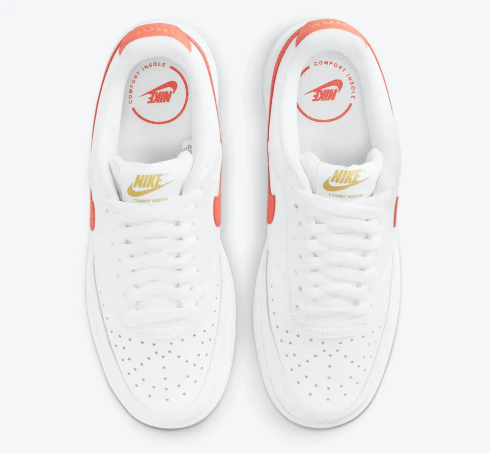Giày Nike Court Vision Low 'White Magic Ember' CD5434-112 - Ảnh 4