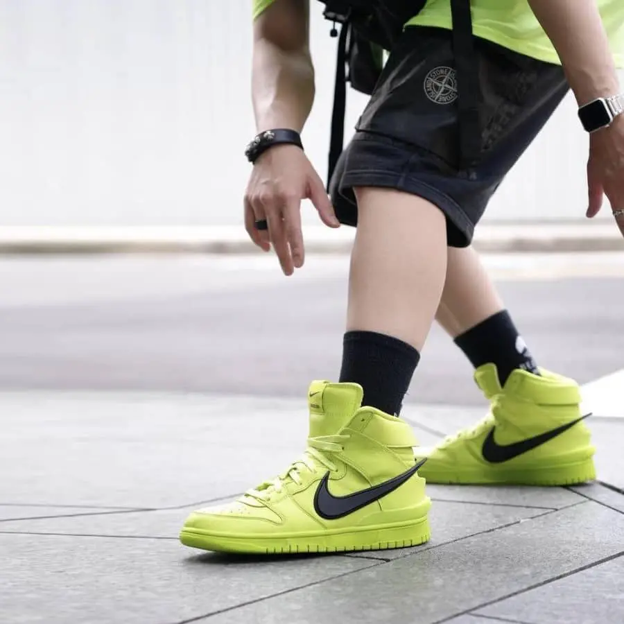 Giày Nike AMBUSH x Dunk High 'Flash Lime' CU7544-300 - Ảnh 6