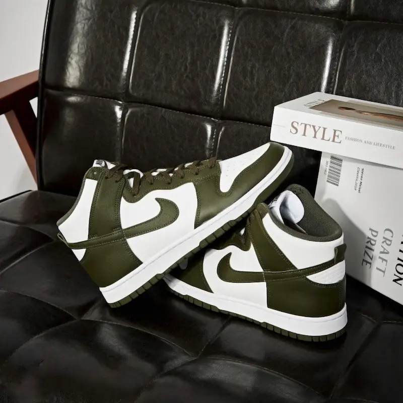 Giày Nike Dunk High Retro Cargo Khaki DD1399-107 - Ảnh 5