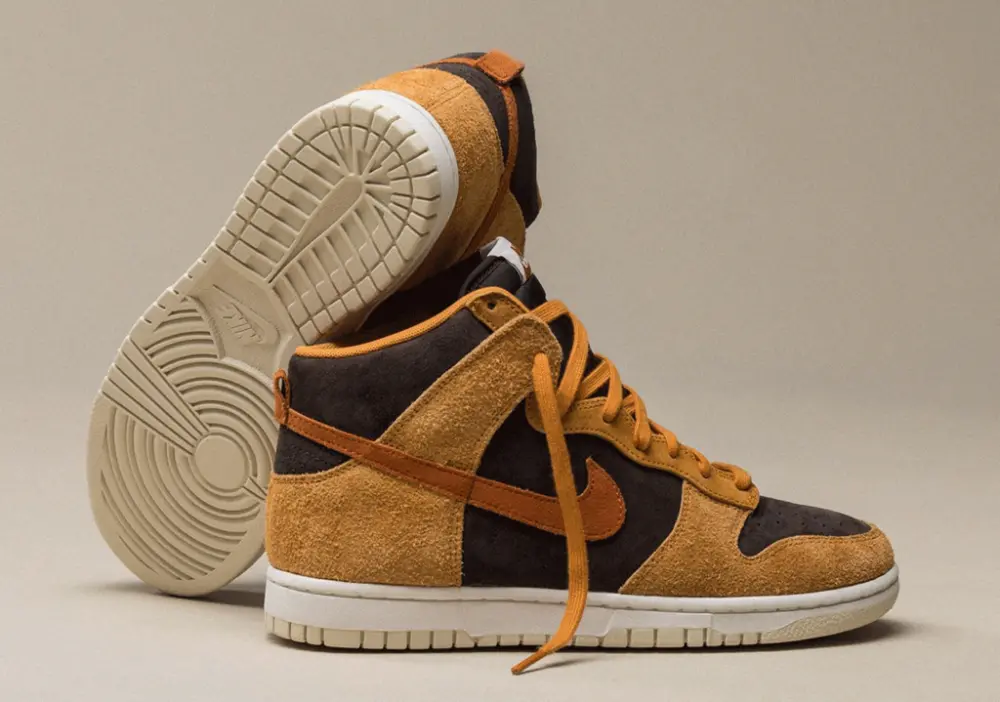Giày Nike Dunk High Premium 'Dark Curry' DD1401-200 - Ảnh 3