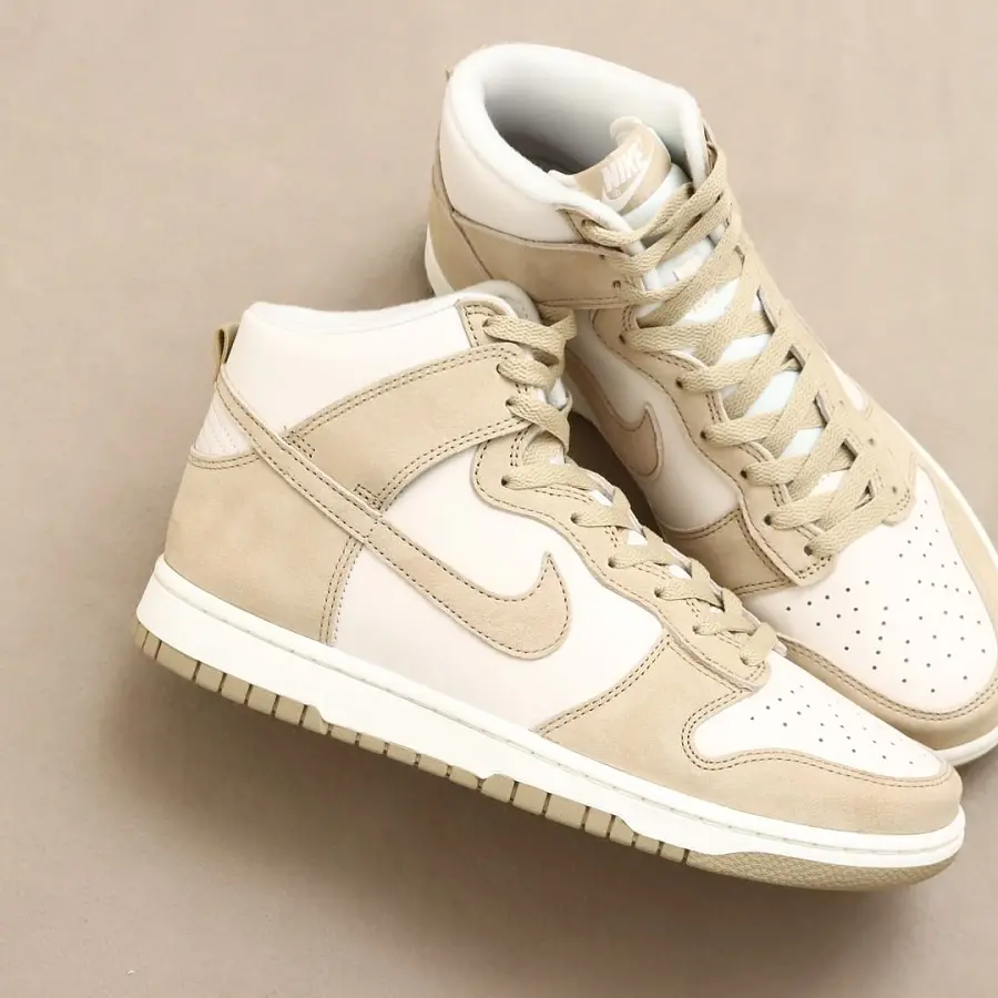 Giày Nike Dunk High Retro PRM Limestone 'Tan' DQ7679-001 - Ảnh 4
