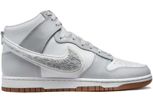 Giày Nike Dunk High University Chenille Swoosh Light Smoke Grey DR8805-003