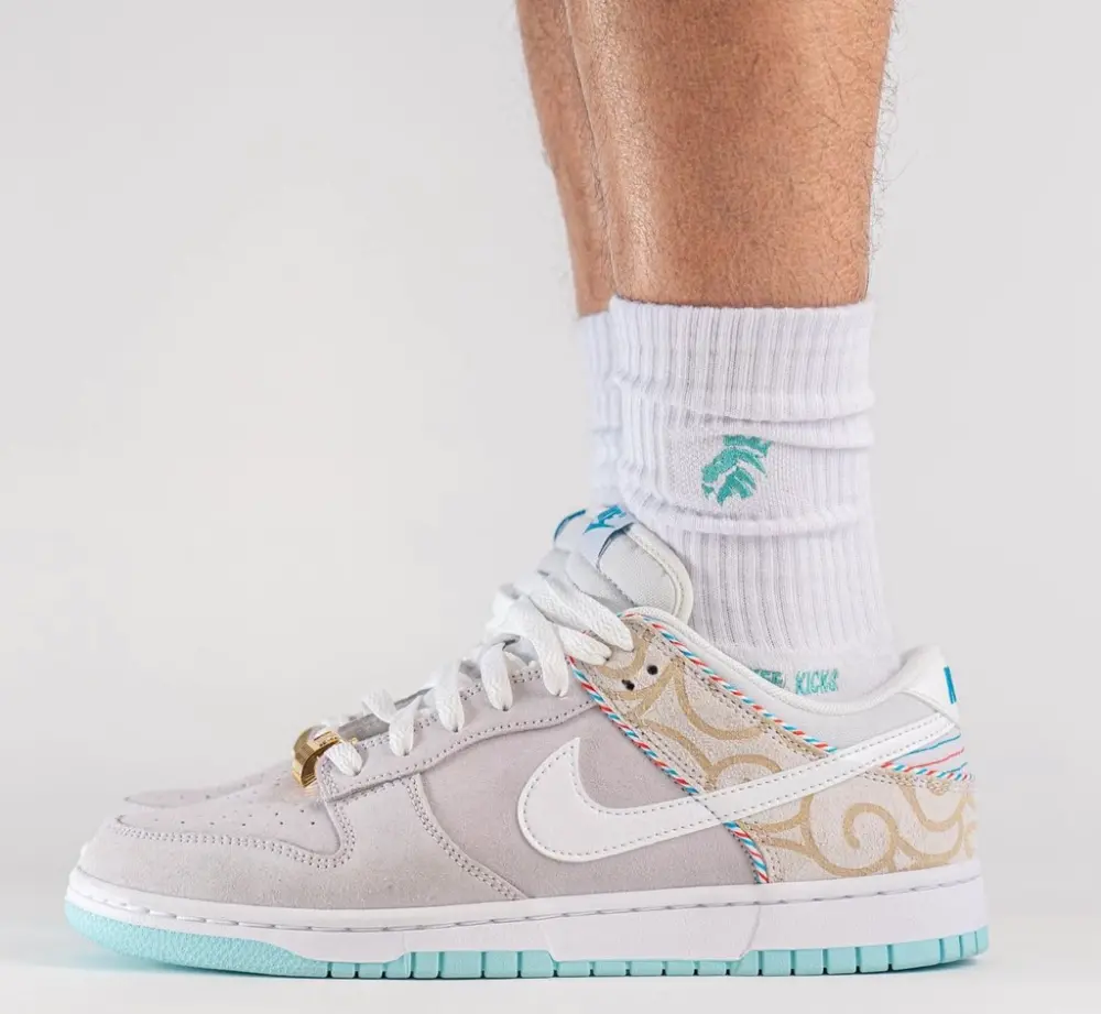 Alternative view of Giày Nike Dunk Low Barber Shop Grey DH7614-500