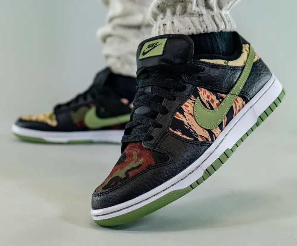 Giày Nike Dunk Low Camo 'Oil Green' DH0957-001 - Ảnh 6