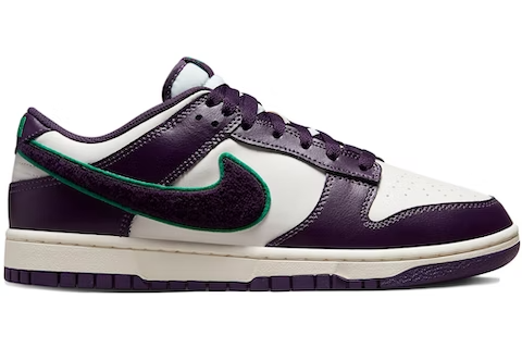nike dunk chenille swoosh purple