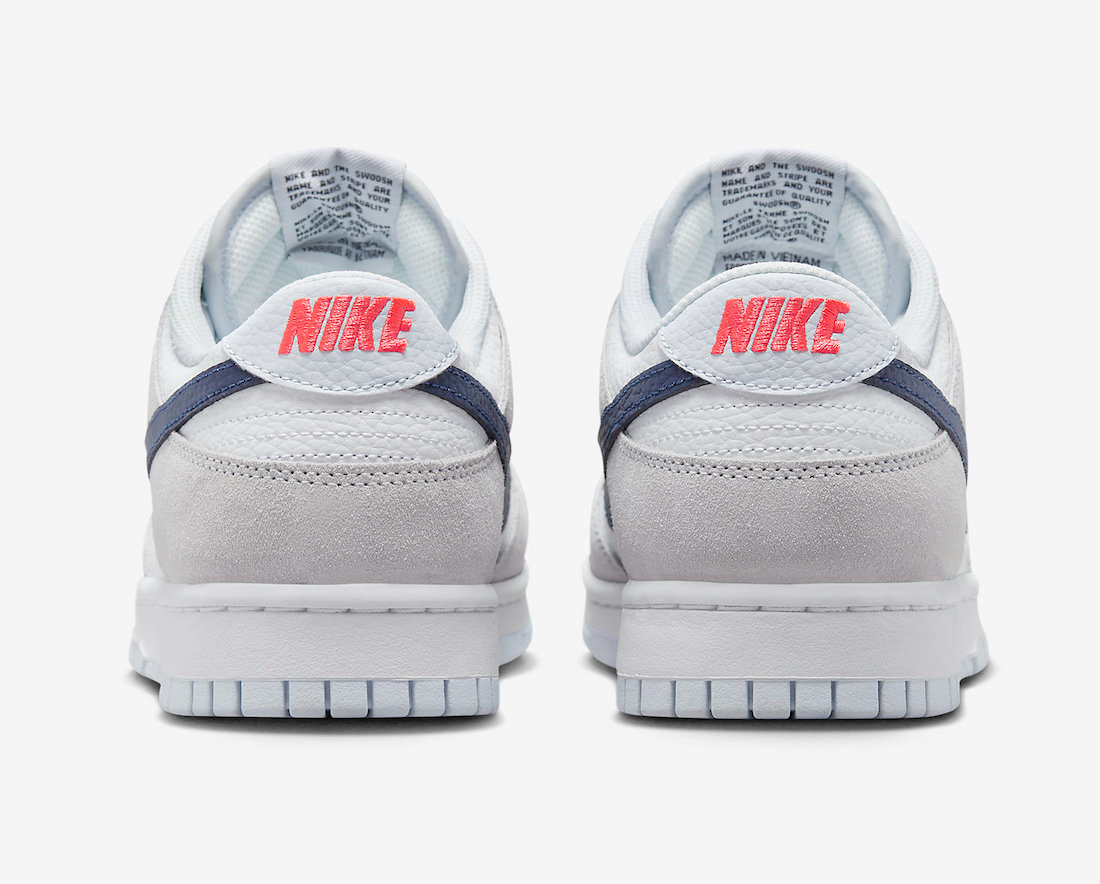 Giày Nike Dunk Low 'White Grey Navy Aqua' FJ4227-001 - Ảnh 8
