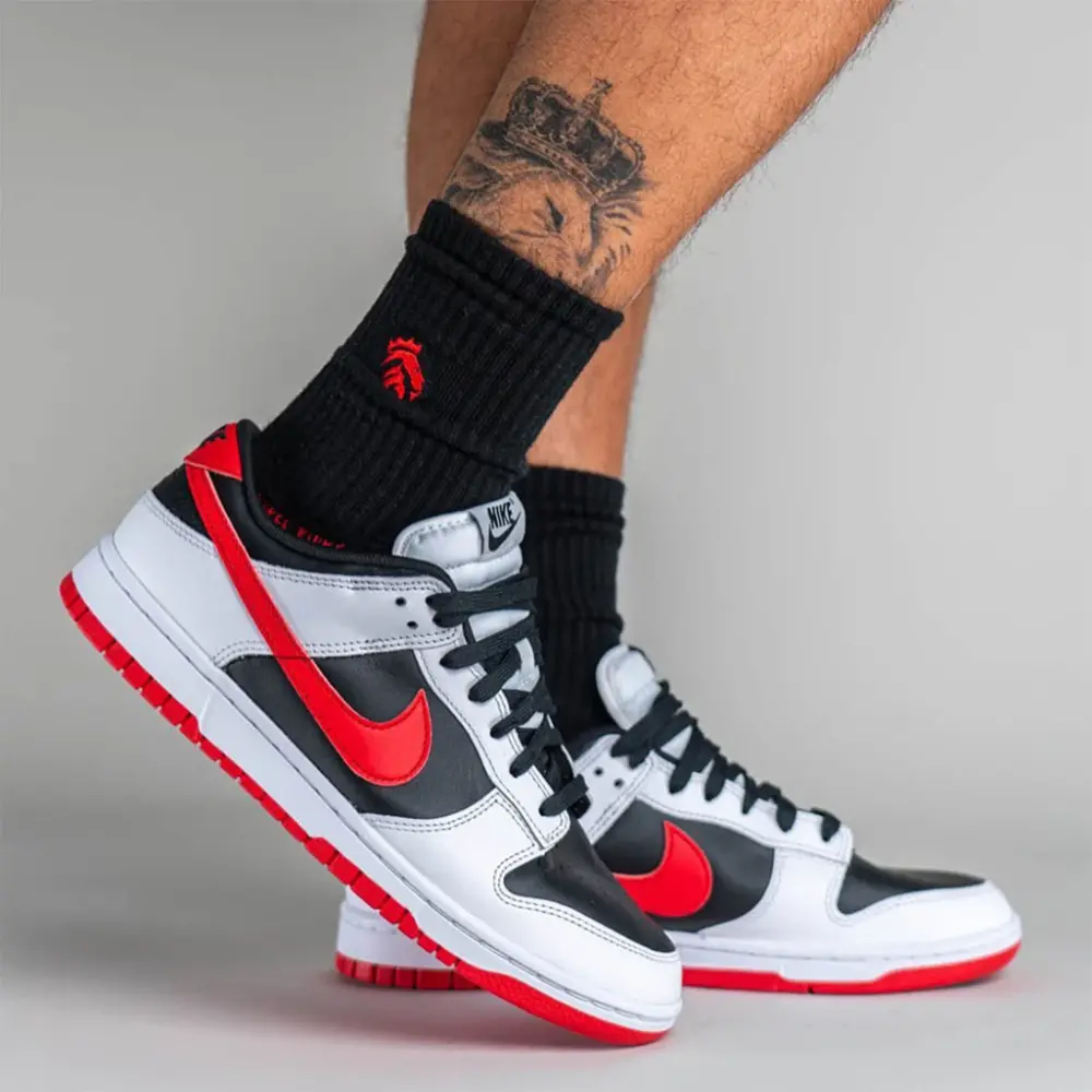 Giày Nike Dunk Low 'White Black Red' FD9762-061 - Ảnh 5