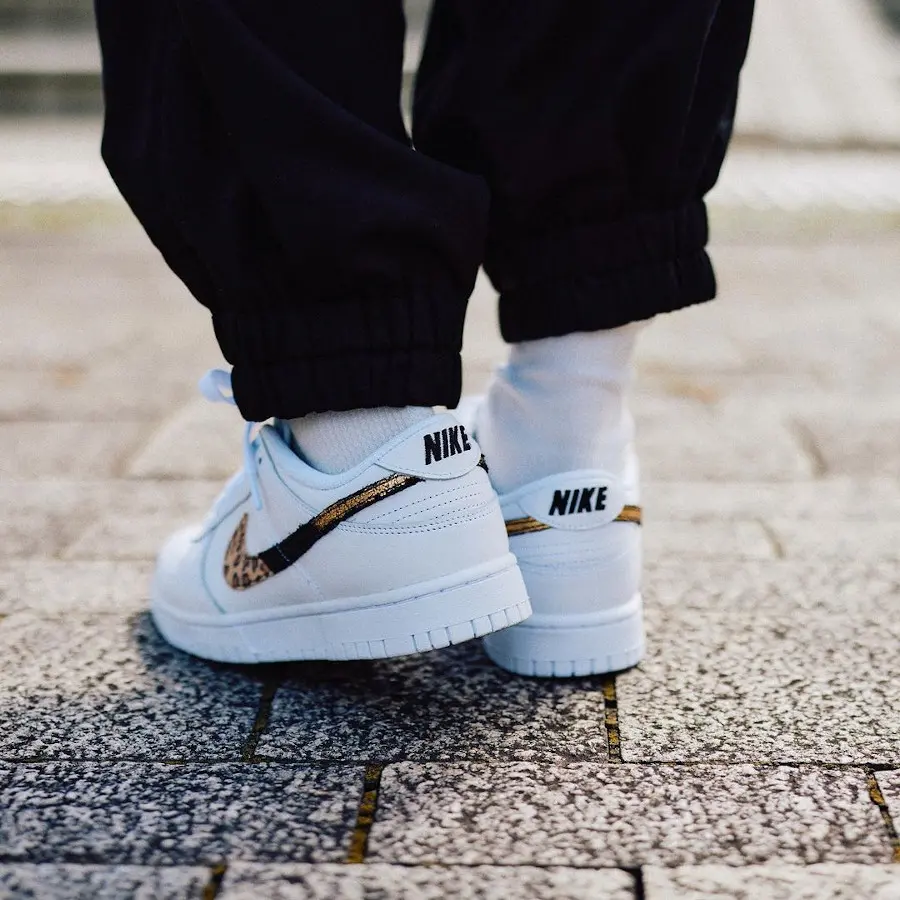 Giày Nike Dunk Low SE 'Animal Swoosh - White Leopard' DD7099-100 - Ảnh 8