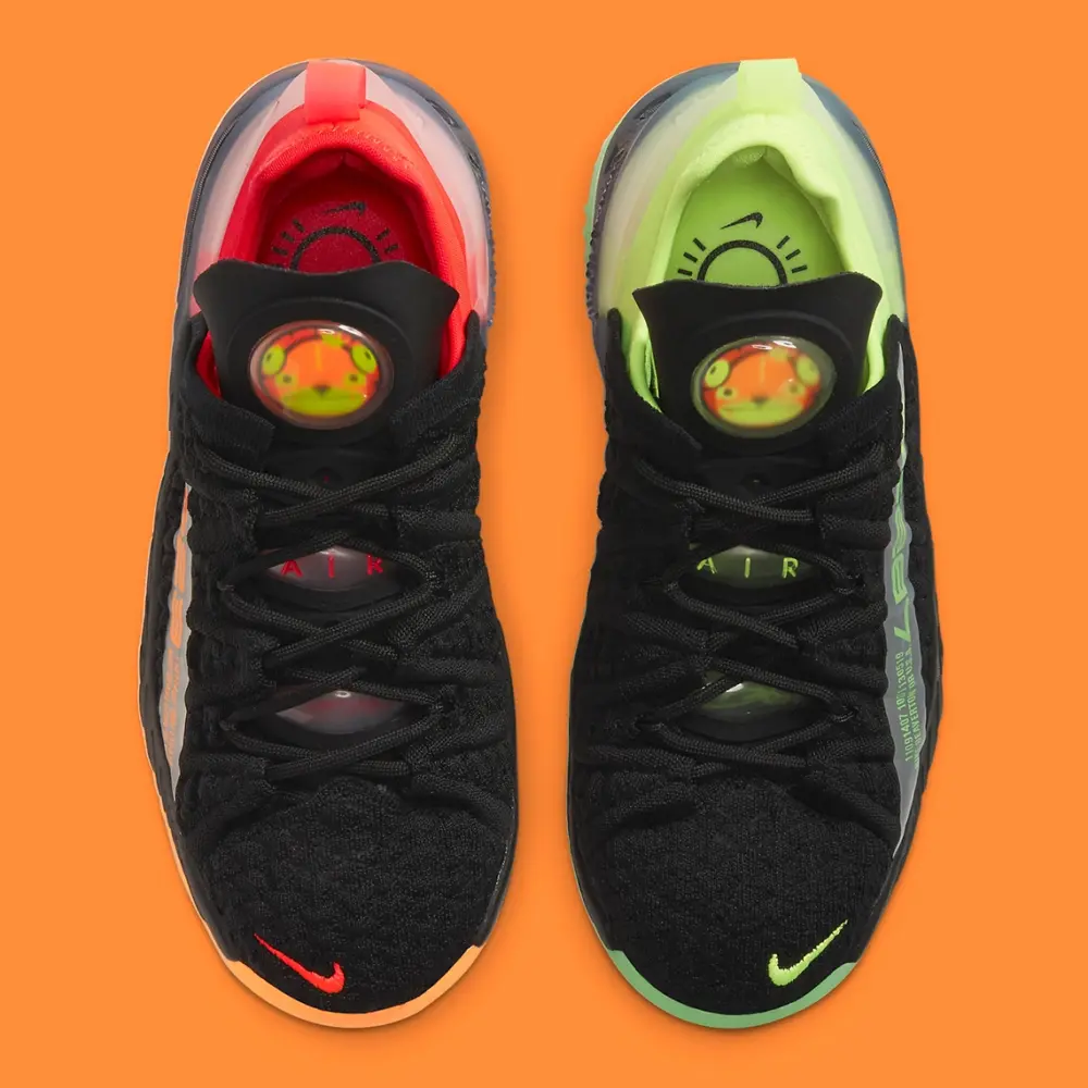 Giày Nike LeBron 18 GS 'Black Crimson Volt' CW2760-009 - Ảnh 3