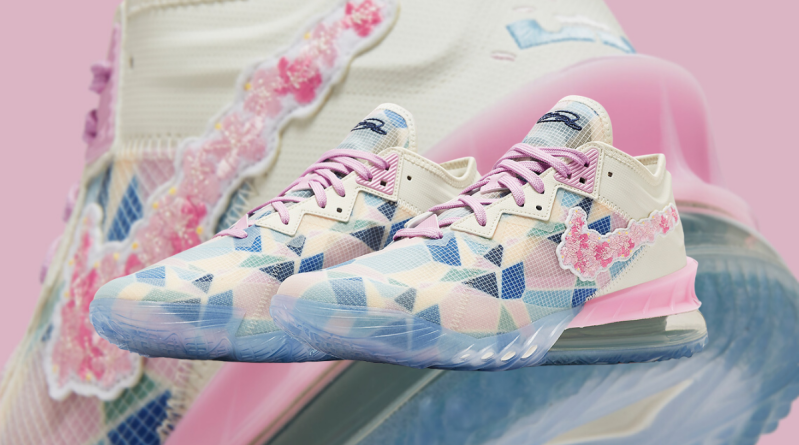 Giày Nike Atmos x LeBron 18 Low 'Sakura' CV7562-101 - Ảnh 5