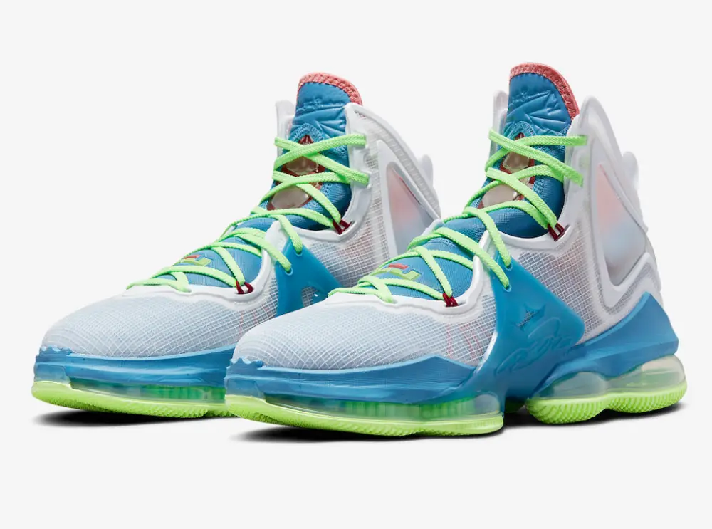 Giày Nike LeBron 19 'Blue Green White' DC9341-400 - Ảnh 5