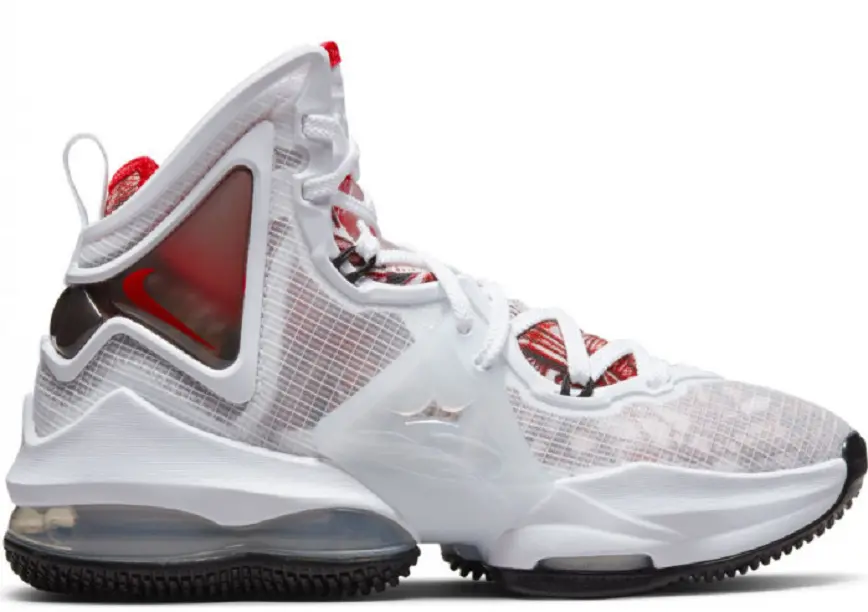 Giày Nike LeBron 19 'White Black Red Enfant' GS DD0418-101
