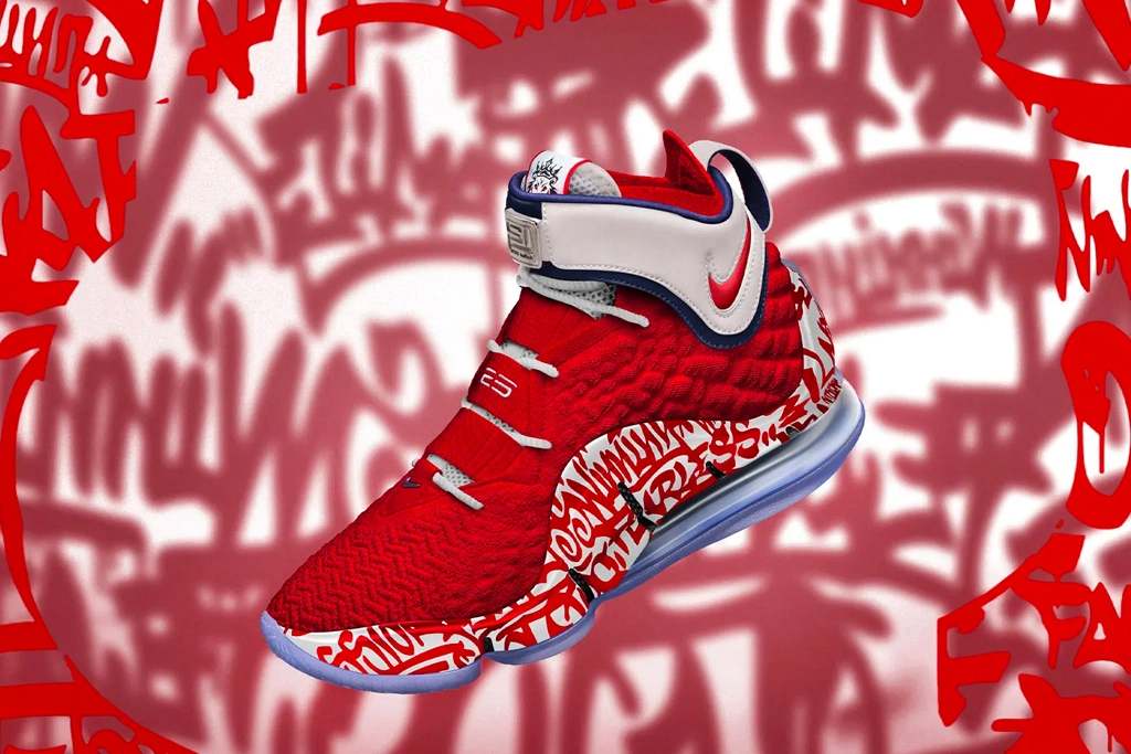 Giày Nike LeBron 17 'Graffiti Remix Red' CT6047-600 - Ảnh 4
