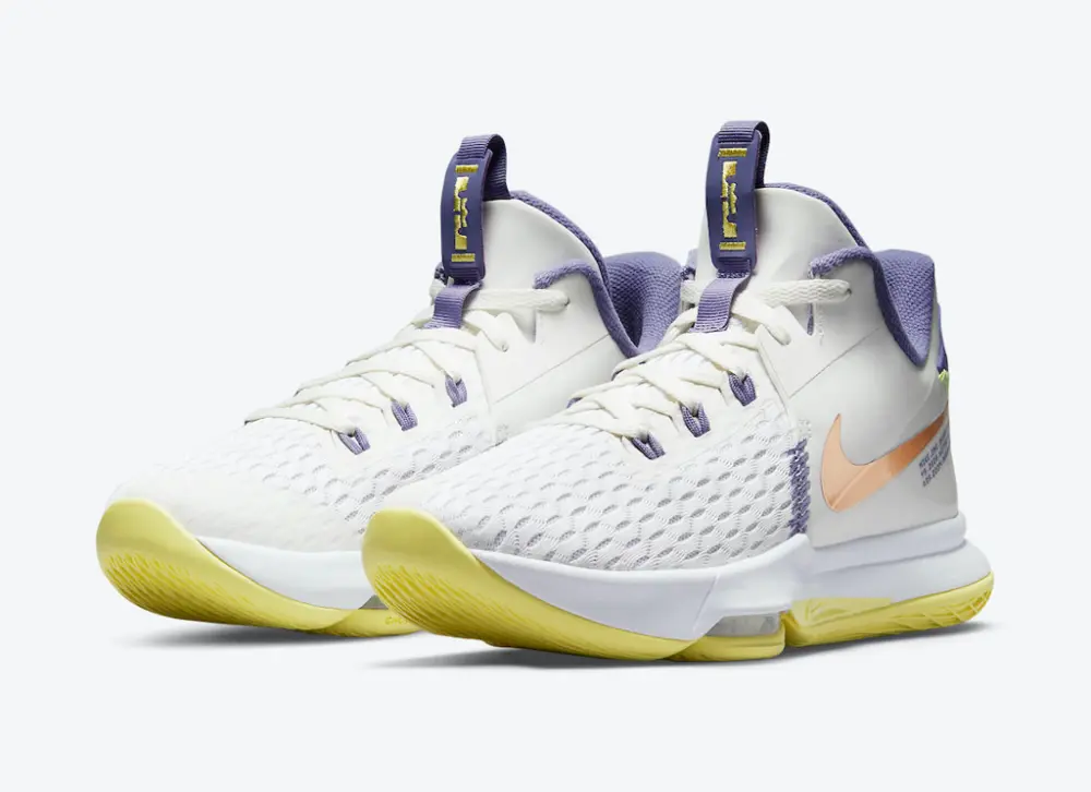 Giày Nike LeBron Witness 5 'Summit White Metallic Bronze' CQ9380-102 - Ảnh 4