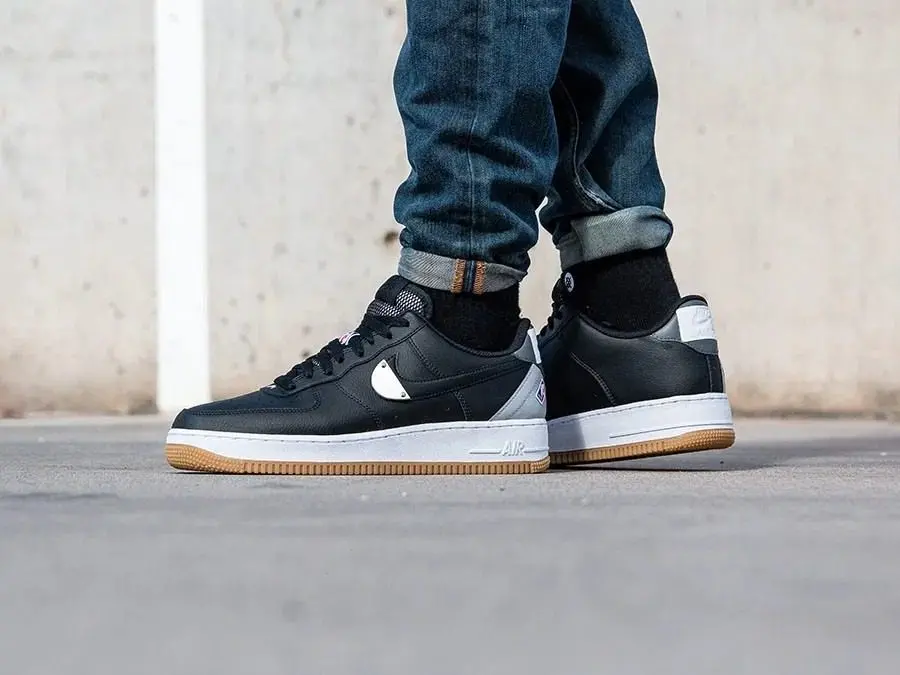 Giày Nike NBA x Air Force 1 07 LV8 'Black Wolf Grey' CT2298-001 - Ảnh 8