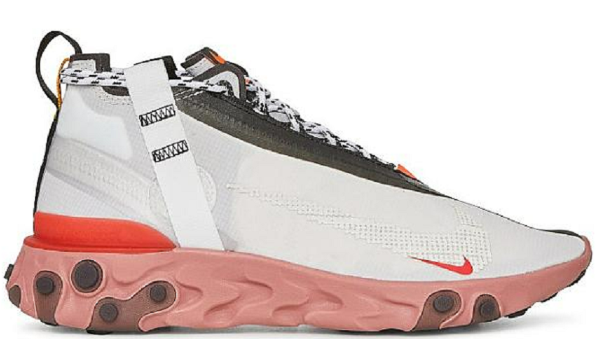Giày Nike React Runner Mid White Light Crimson AT3143-100