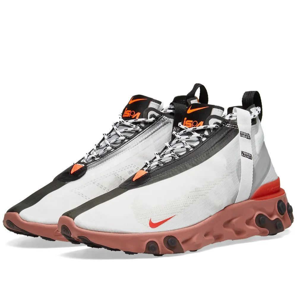 Giày Nike React Runner Mid White Light Crimson AT3143-100 - Ảnh 2