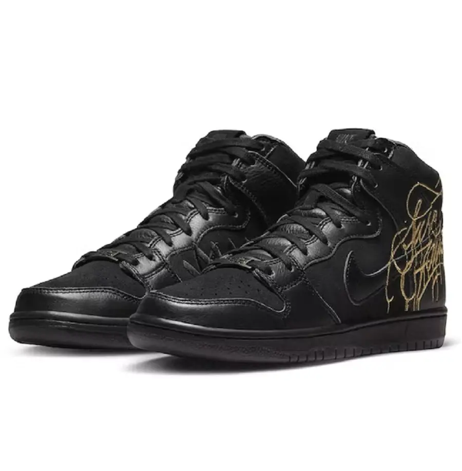 Giày Nike SB Dunk High FAUST 'Black Gold' DH7755-001 - Ảnh 4