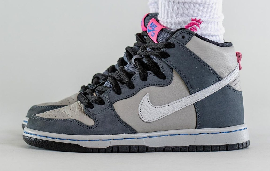 Giày Nike SB Dunk High Pro Medium Grey Pink DJ9800-001 - Ảnh 2