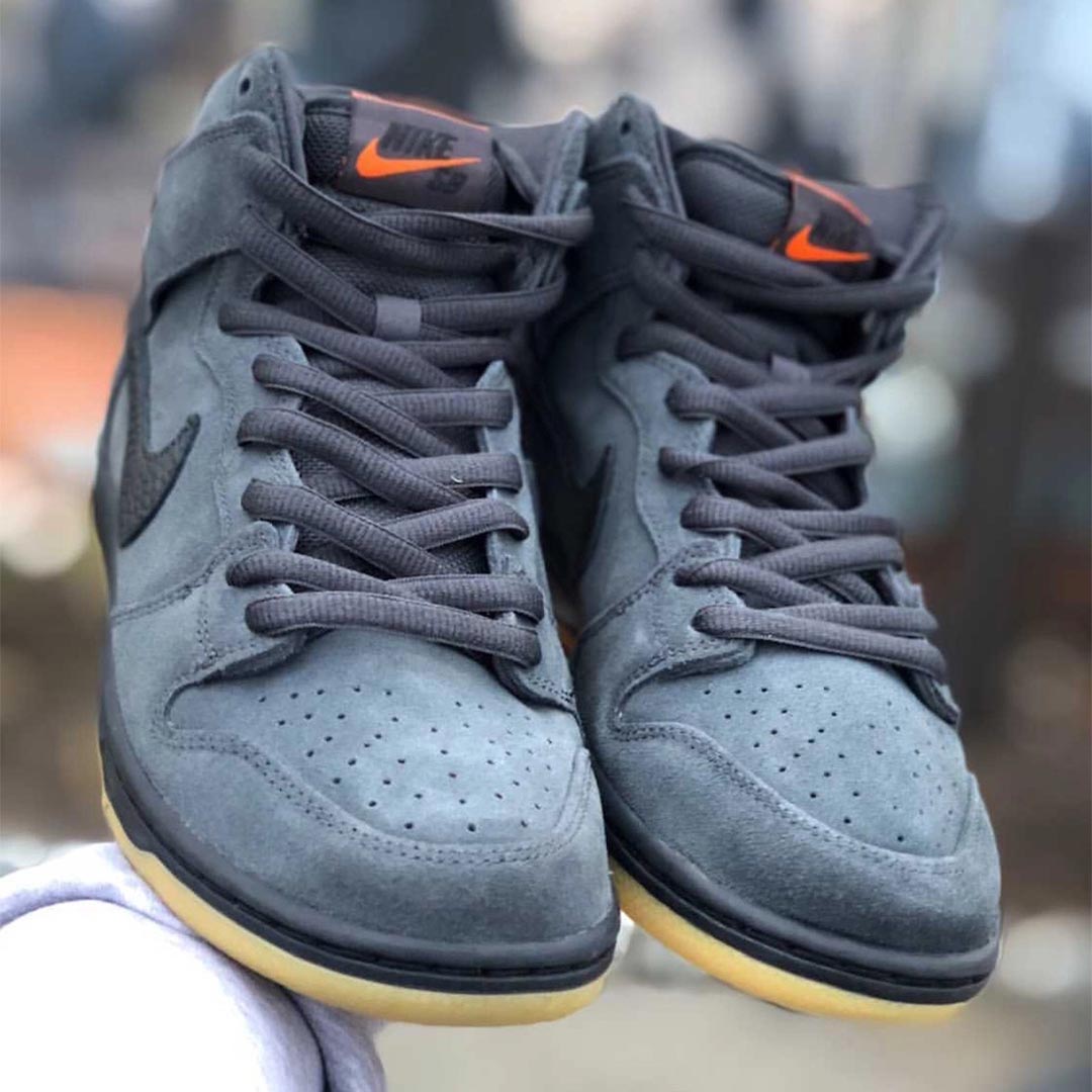 Giày Nike SB Dunk High Pro ISO SB Orange Label Dark Smoke Grey CV1727-001 - Ảnh 5