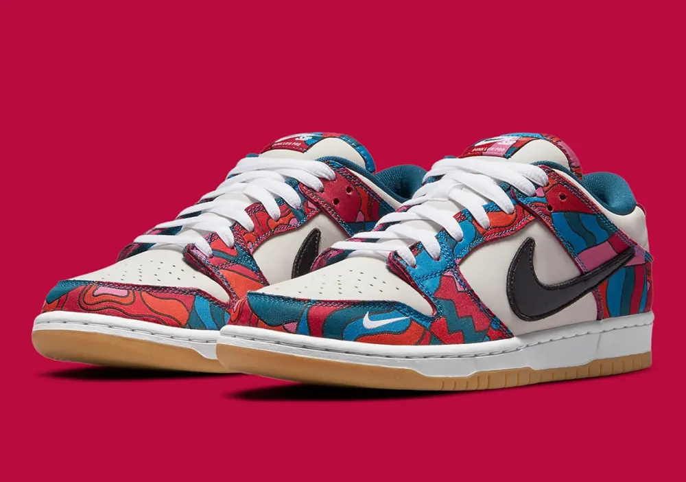 Alternative view of Giày Nike Parra x Dunk Low Pro SB 'Abstract Art' DH7695-600