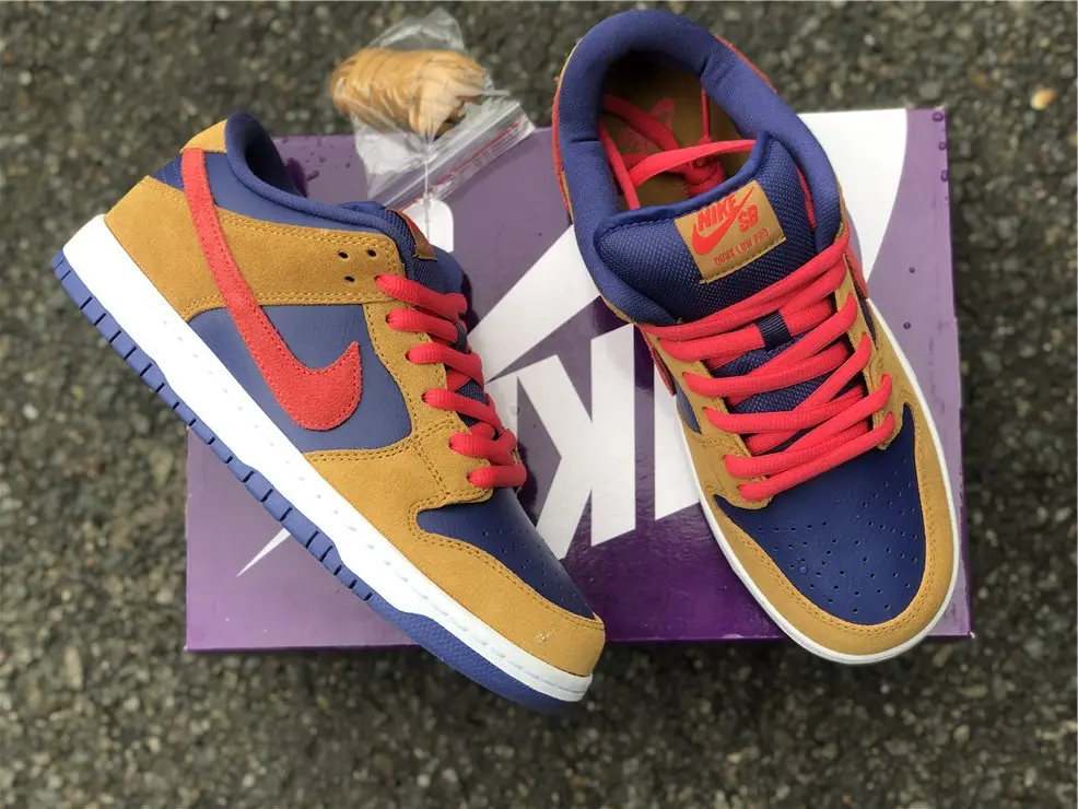 Giày Nike Dunk Low SB 'Wheat Dark Purple' BQ6817-700 - Ảnh 3