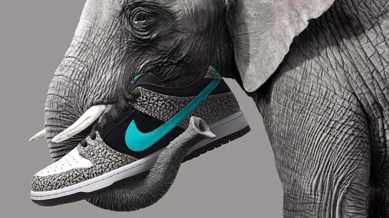 Giày Nike SB Dunk Low Atmos Elephant BQ6817-009 - Ảnh 9