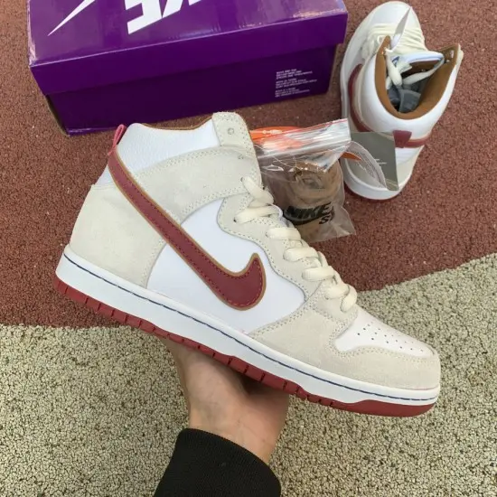Alternative view of Giày Nike Dunk SB High Sail Bright Crimson CV9499-100