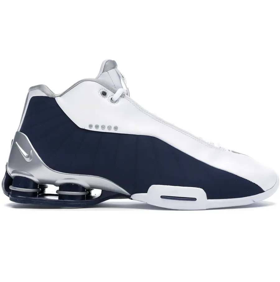 Giày Nike Shox BB4 'White Silver Navy' AT7843-100