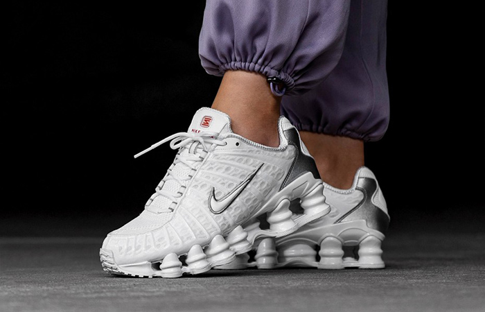 Giày Nike Wmns Shox TL 'White Silver' AR3566-100 - Ảnh 3