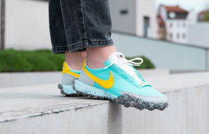 Alternative view of Giày Nike Waffle Racer Crater 'Bleached Aqua' CT1983-400