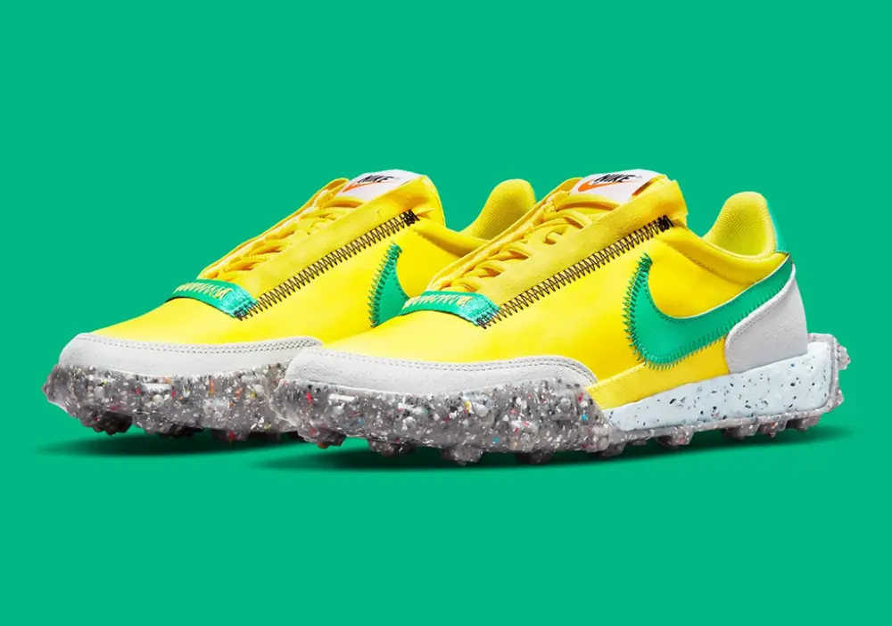 Alternative view of Giày Nike Waffle Racer Crater 'Yellow Green' CT1983-701