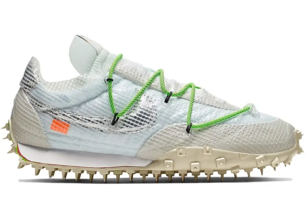 Giày Nike Waffle Racer Off-White 'White Green' CD8180-100