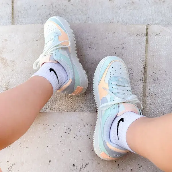 Giày Nike Wmns Air Force 1 Shadow 'Barely Green Crimson Tint' CU8591-104 - Ảnh 4