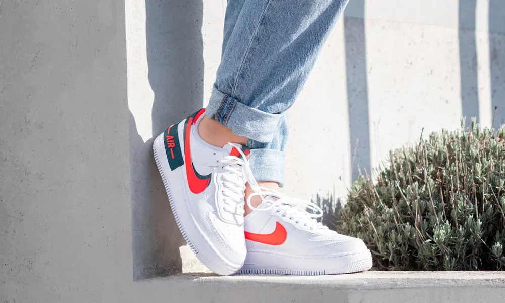 Giày Nike Wmns Air Force 1 Shadow 'White Solar Red' DB3902-100 - Ảnh 5