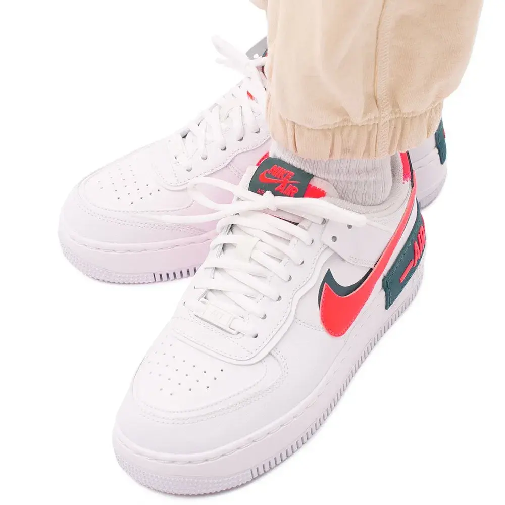 Alternative view of Giày Nike Wmns Air Force 1 Shadow 'White Solar Red' DB3902-100