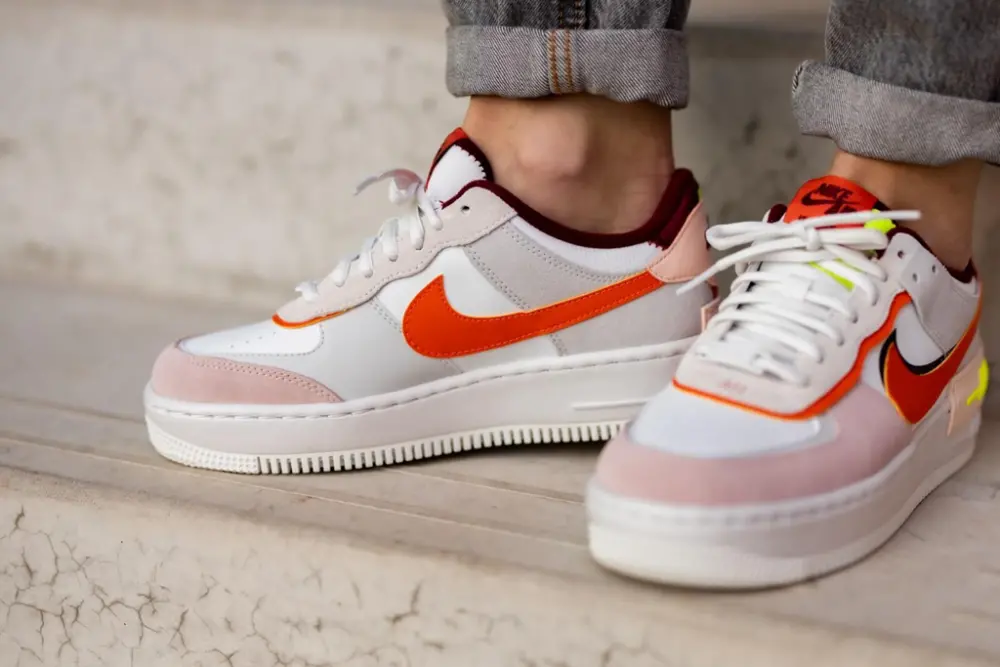 Giày Nike Wmns Air Force 1 Shadow 'Team Red Orange Pearl' CU8591-600 - Ảnh 3