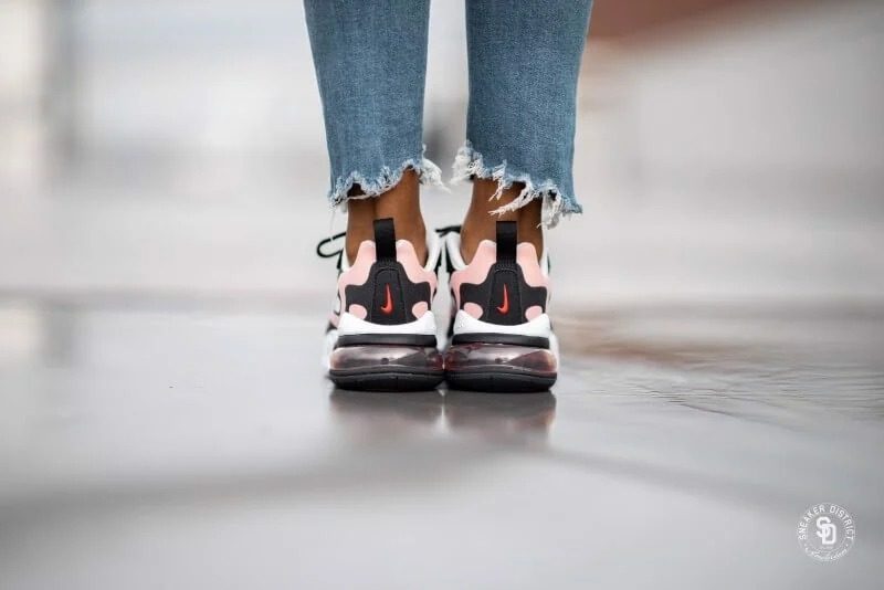 Giày Nike Air Max 270 React Black White Bleached Coral (W) AT6174-005 - Ảnh 6
