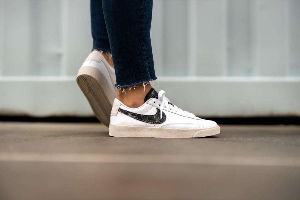 Giày Nike Wmns Blazer Low SE 'Recycled Wool Pack White Black' DA4934-100 - Ảnh 5