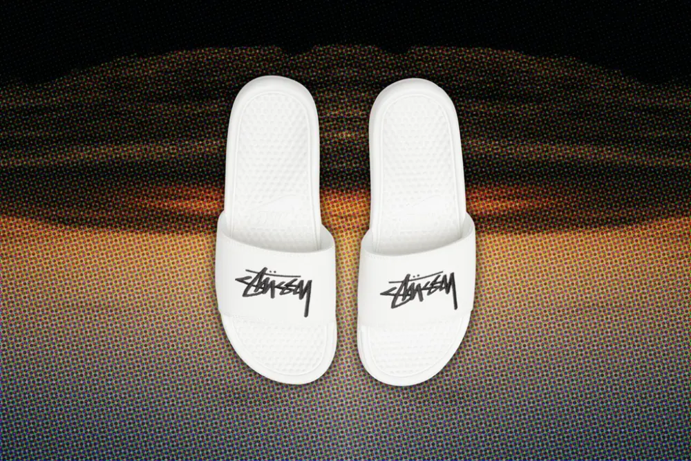 Dép Nike Stussy x Benassi 'Sail' DC5239-100 - Ảnh 6