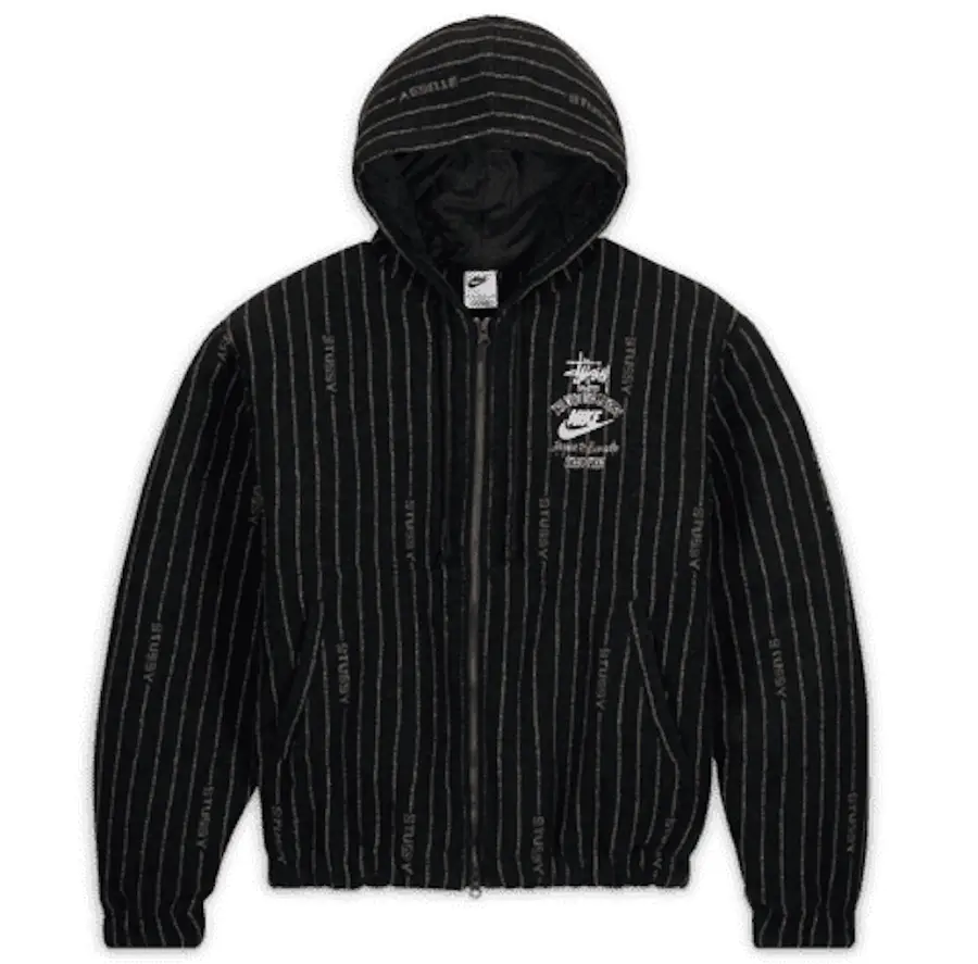 Áo Nike x Stussy Striped Wool Jacket 'Black' DR4023-010