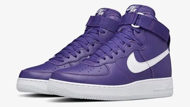 Alternative view of Giày Nike Air Force 1 High Retro QS Purple White 823297-500