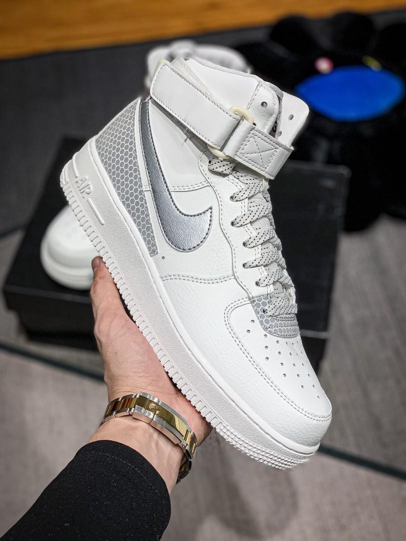 Giày Nike Air Force 1 High 07 LV8 x 3MSummit White Metallic Silver CU4159-100 - Ảnh 2
