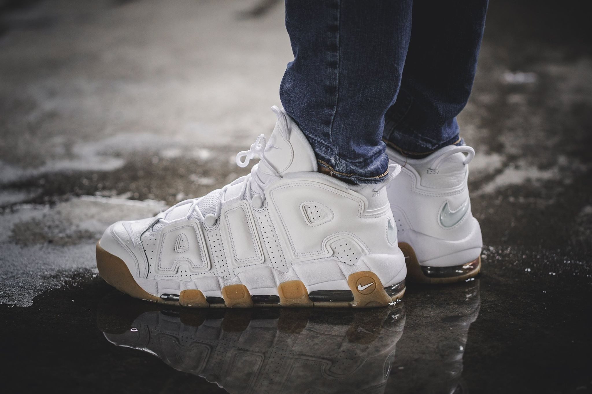 Giày Nike Air More Uptempo GS 'White Gum' 415082-101 - Ảnh 2